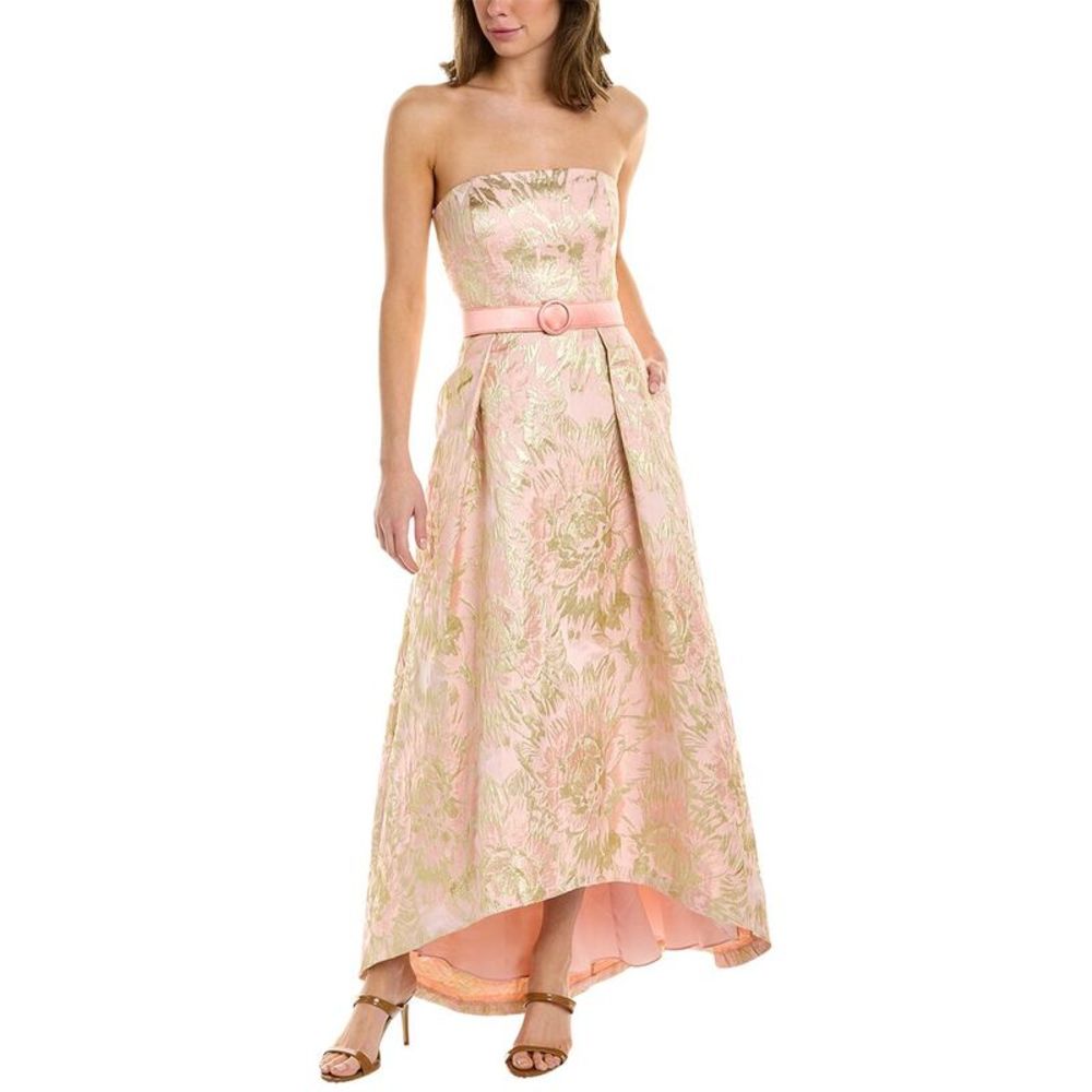 Kay Unger Womens  Bella High-Low Gown, Pink